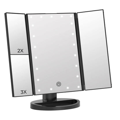 Touch Trifold XL Dimmable LED Makeup Mirror