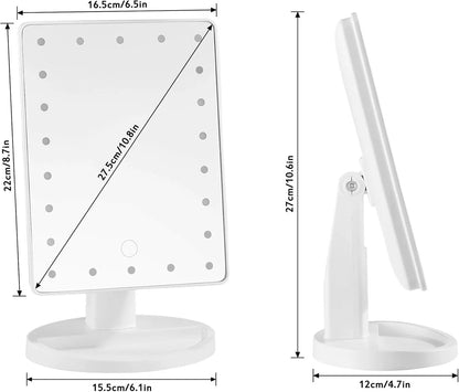 Touch Pro LED Makeup Mirror USB Charger