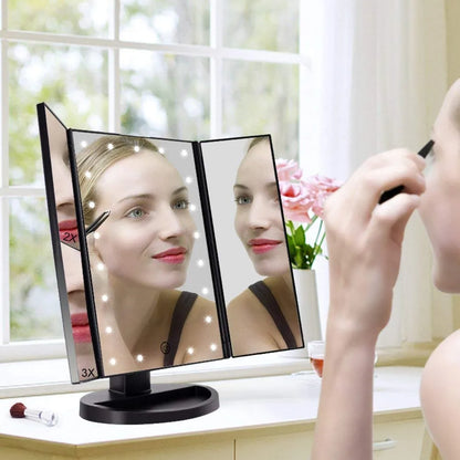 Touch Trifold XL Dimmable LED Makeup Mirror