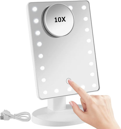 Touch Pro LED Makeup Mirror USB Charger