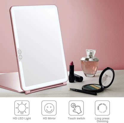 Rechargeable LED Makeup Mirror – 10x Magnification, 3 Light Modes