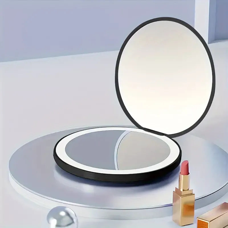 Ella Rosegold Compact Mirror with LED Lights