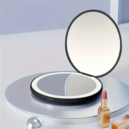 Ella Rosegold Compact Mirror with LED Lights