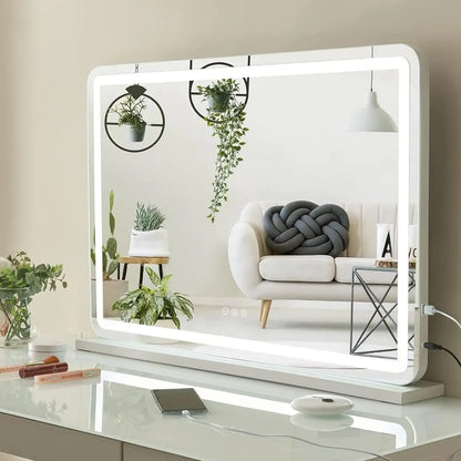 Round Frameless LED Smart Mirror 58x46cm