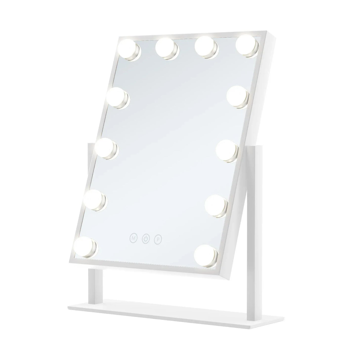 Shiny Mirrors Hollywood Vanity Mirror - White 47cm x 36cm