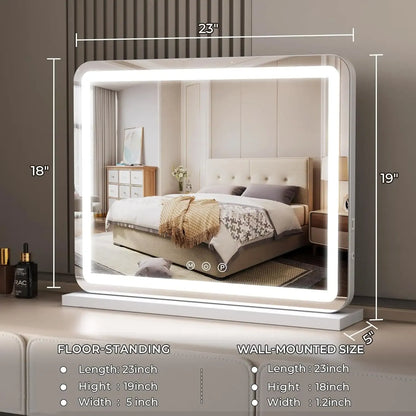 Round Frameless LED Smart Mirror 58x46cm