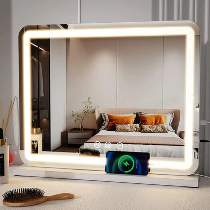 Round Frameless LED Smart Mirror 58x46cm