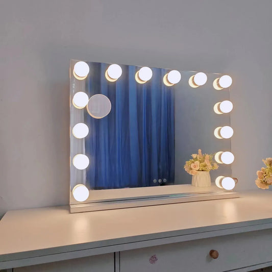 Shiny Mirrors Lighted Vanity Mirror 72cmx56cm