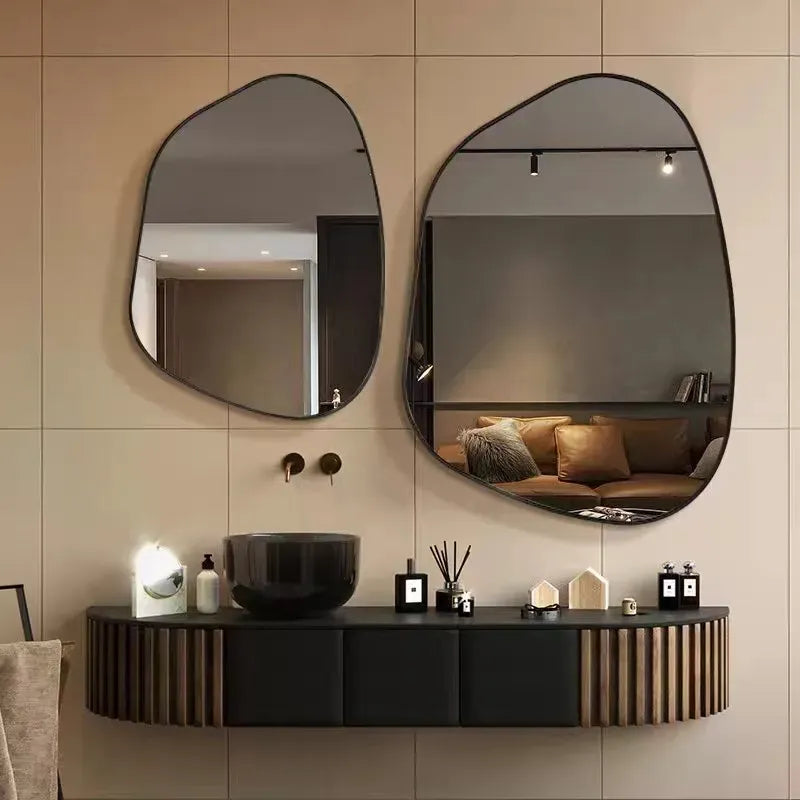 Shape Wall Black Framed Mirror