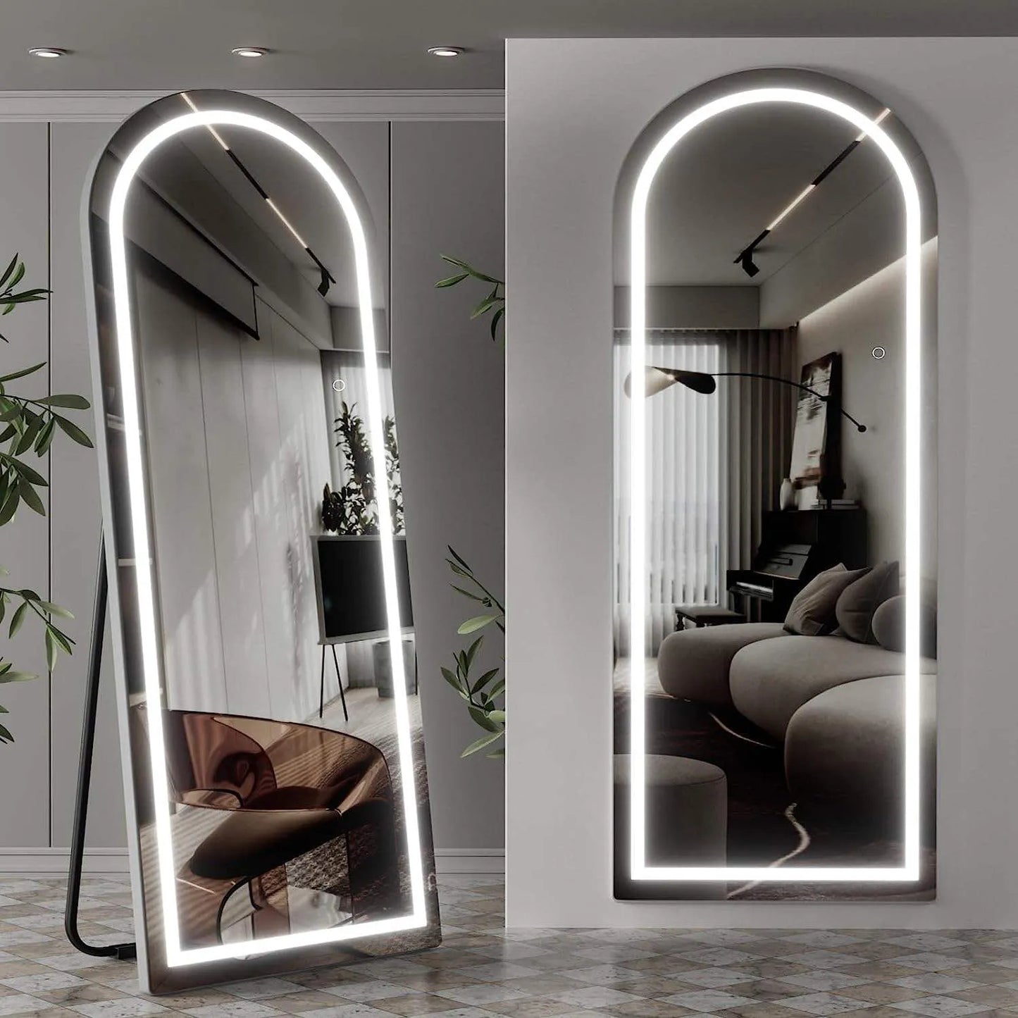 Luxury Modern Full-Length Arched Wall Mirror