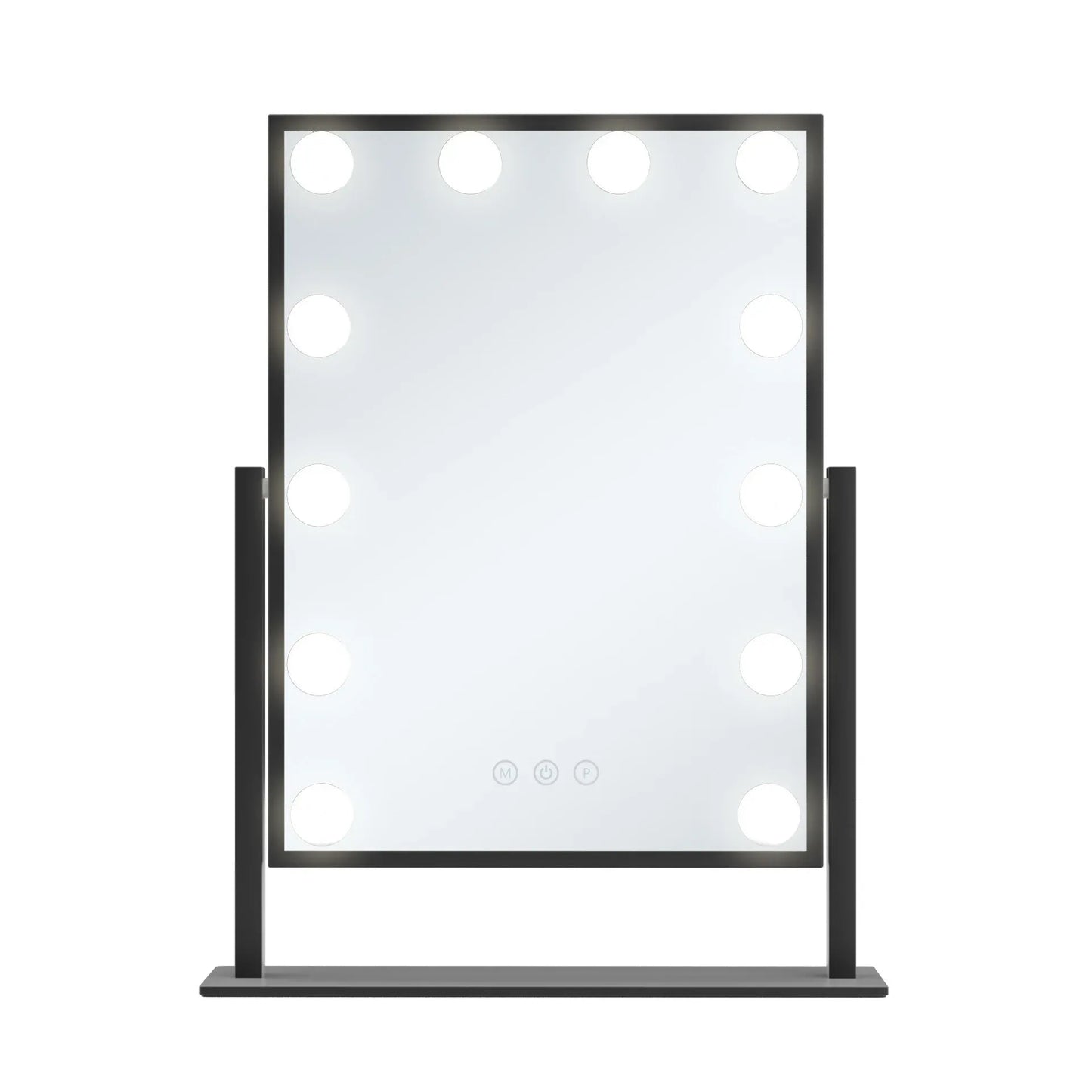 Shiny Mirrors Hollywood Vanity Mirror - White 47cm x 36cm