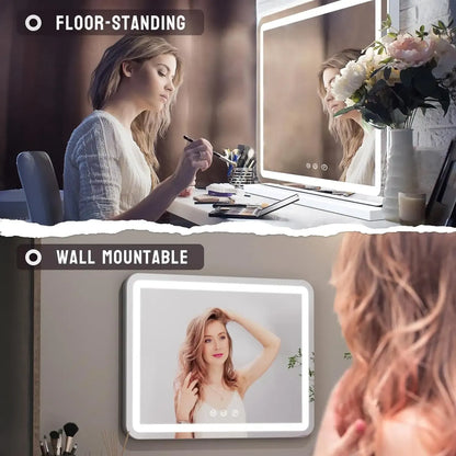 Round Frameless LED Smart Mirror 58x46cm