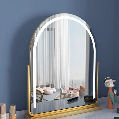 Arched 40x62cm LED Vanity Mirror, Touch Control, 3 Color Modes, Adjustable Brightness