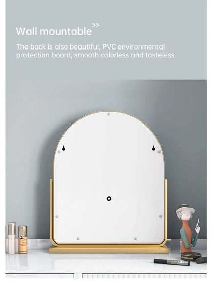 Arched 40x62cm LED Vanity Mirror, Touch Control, 3 Color Modes, Adjustable Brightness