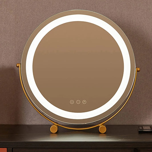 20" Round LED Vanity Mirror – Smart Touch, 3 Light Modes, 360° Rotation