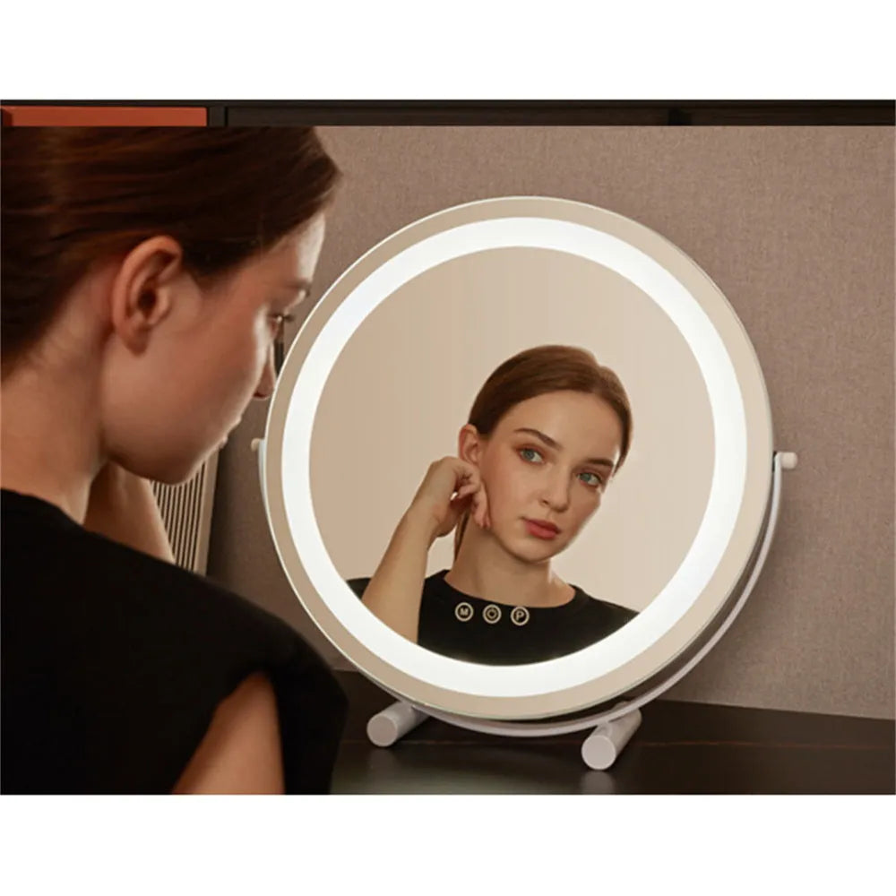 20" Round LED Vanity Mirror – Smart Touch, 3 Light Modes, 360° Rotation