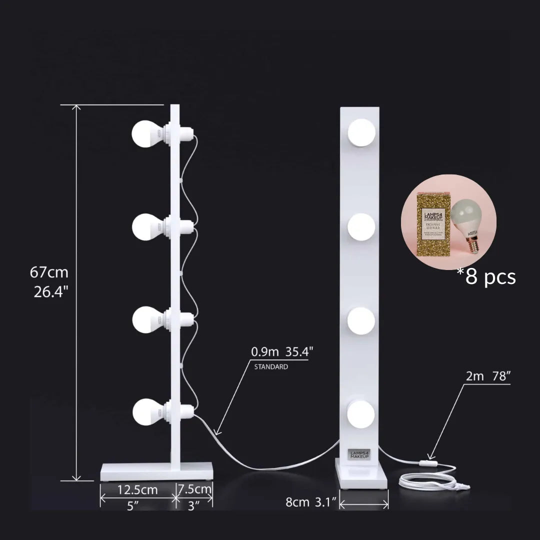 Portable LED Vanity Light Kit – 4 Adjustable Light Bars for Makeup