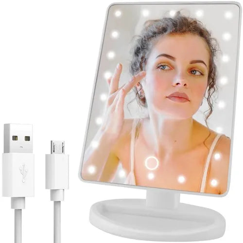 Touch Pro LED Makeup Mirror USB Charger